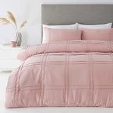 New Luxury Box Pleated Duvet Set- Light Pink (150)