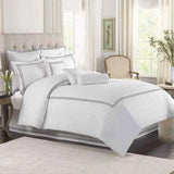 Baratta Stitch Duvet Set - White & Black