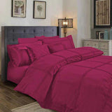 Box Pleated Duvet Set - Pink