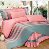 Pink & Grey Stripe Duvet Set