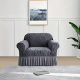 Zebra Velvet Sofa Covers (Grey)