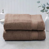 Pack of 2 100% Cotton Bath Towel - Brown