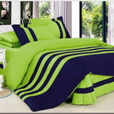 Green & Blue Stripe Duvet Set