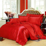 Pure Silk Duvet Set - Red