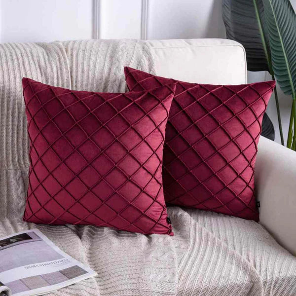 Pleated Velvet Cushions