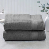 Pack of 2 100% Cotton Bath Towel - Grey