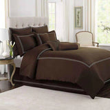 Baratta Stitch Duvet Set - Brown & white