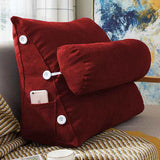 Triangular Back Rest Pillow/Cushion -  Red