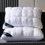 Pack of 2 Filled Pintucks Pillows- White