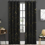 2 PCS PREMIUM QUALITY TEXTURE VELVET CURTAINS - BLACK