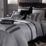 Elegant Look Bridal Quilt Set Light Grey - 12 Pieces Set with Free Quilt Filling