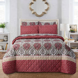 3 Pcs Quilted Comforter Set