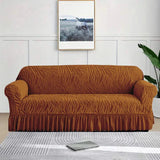 Zebra Velvet Sofa Covers Coper Brown