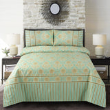 3 Pcs Quilted Comforter Set