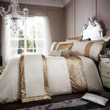 Elegant Look Black Bridal Quilt Set - 12 Pieces Set with Free Quilt Filling