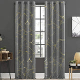 2 PCS PREMIUM QUALITY TEXTURE VELVET CURTAINS - GREY