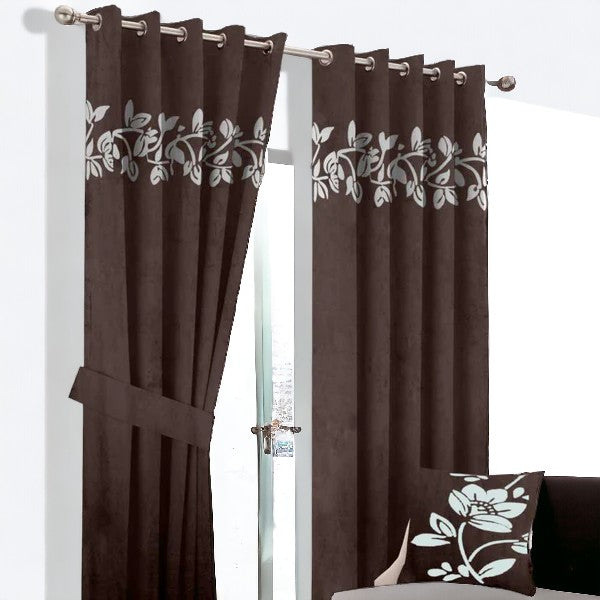 Floral Velvet Curtains