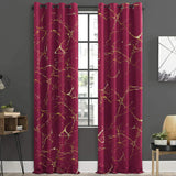 2 PCS PREMIUM QUALITY TEXTURE VELVET CURTAINS - MAROON