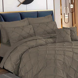 Pintuck Duvet Set - Beige