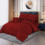 Pintuck Duvet Set - Red