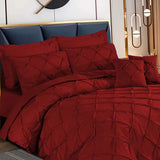 Pintuck Duvet Set - Red