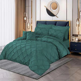 Pintuck Duvet Set - Teal