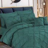 Pintuck Duvet Set - Teal