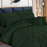 Pintuck Duvet Set - Green