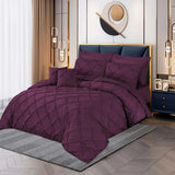 Pintuck Duvet Set - Purple