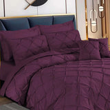 Pintuck Duvet Set - Purple