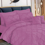 Pintuck Duvet Set - Pink