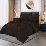 Pintuck Duvet Set - Chocolate