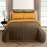 3 Pcs Quilted Comforter Set