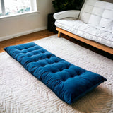 Velvet Sleeping Floor Mattress- Blue