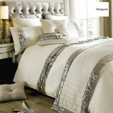 Elegant Look Cream Bridal Quilt Set - 12 Pieces Set with Free Quilt Filling