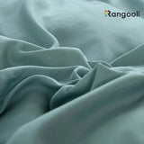 Reversible Duvet Cover Set King Size  - Sea Green & Grey (160)