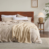 Cotton Waffle Blanket - Beige