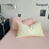 Reversible Duvet Cover Set King Size -  Offwhite & Pink (171)