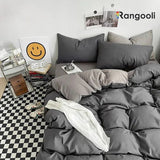 Reversible Duvet Cover Set King Size - Grey Shades (180)