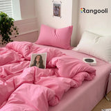 Reversible Duvet Cover Set King Size -  Baby Pink & Light Pink (166)