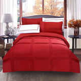 6 Pcs Baratta Pleated Duvet Set - Red