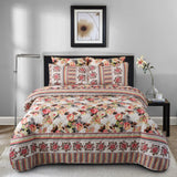 3 Pcs Quilted Comforter Set