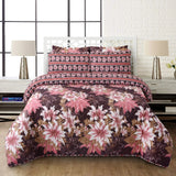 3 Pcs Quilted Comforter Set