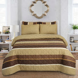 3 Pcs Quilted Comforter Set