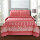 3 Pcs Quilted Comforter Set