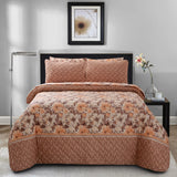 3 Pcs Quilted Comforter Set