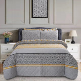 3 Pcs Quilted Comforter Set