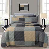 3 Pcs Quilted Comforter Set