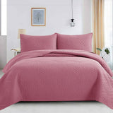 3 Pcs Ultrasonic Bedspread - Pink