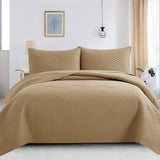 3 Pcs Ultrasonic Bedspread - Beigh